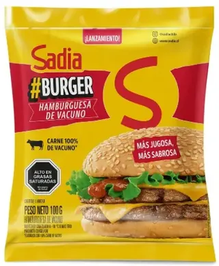 HAMBURGUESA DE VACUNO SADIA 100 GR