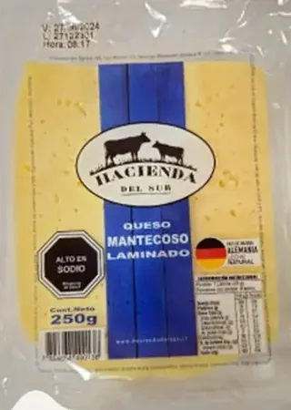 QUESO MANTECOSO LAMINADO 250 GRS LA HACIENDA