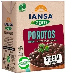 POROTOS NEGROS TETRAPACK IANSA 12x390grs