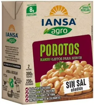 POROTOS BLANCOS TETRAPACK IANSA 12x390grs