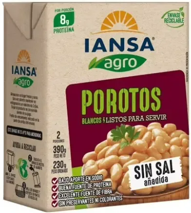 POROTOS BLANCOS TETRAPACK IANSA 12x390grs