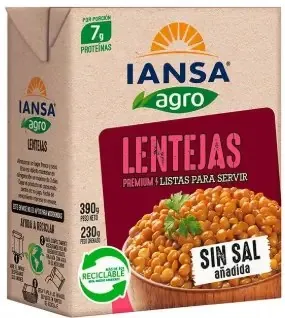 LENTEJAS TETRAPACK IANSA 12x390grs
