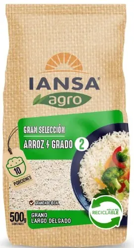 ARROZ G2 LARGO FINO IANSA 6x500grs