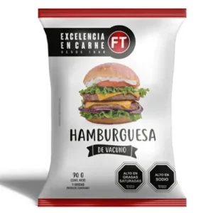 HAMBURGUESA DE VACUNO 32x90grs FT FOODS