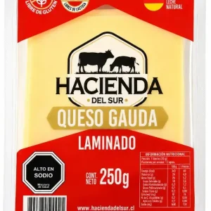 QUESO GAUDA LAMINADO 250 GRS LA HACIENDA