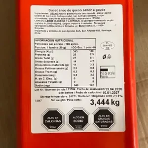 BARRA SUCEDANEO QUESO GAUDA 3,4 K