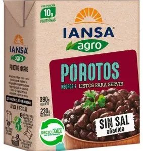 POROTOS NEGROS TETRAPACK IANSA 12x390grs